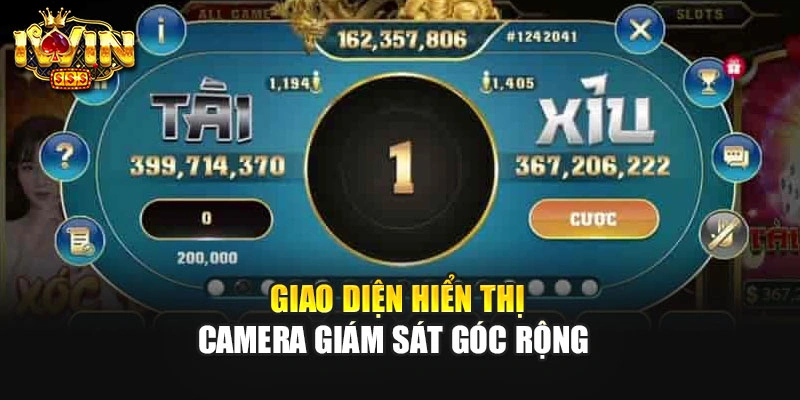 Giao diện hiển thị camera giám sát góc rộng