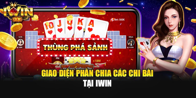 Giao diện phân chia các chi bài tại IWIN
